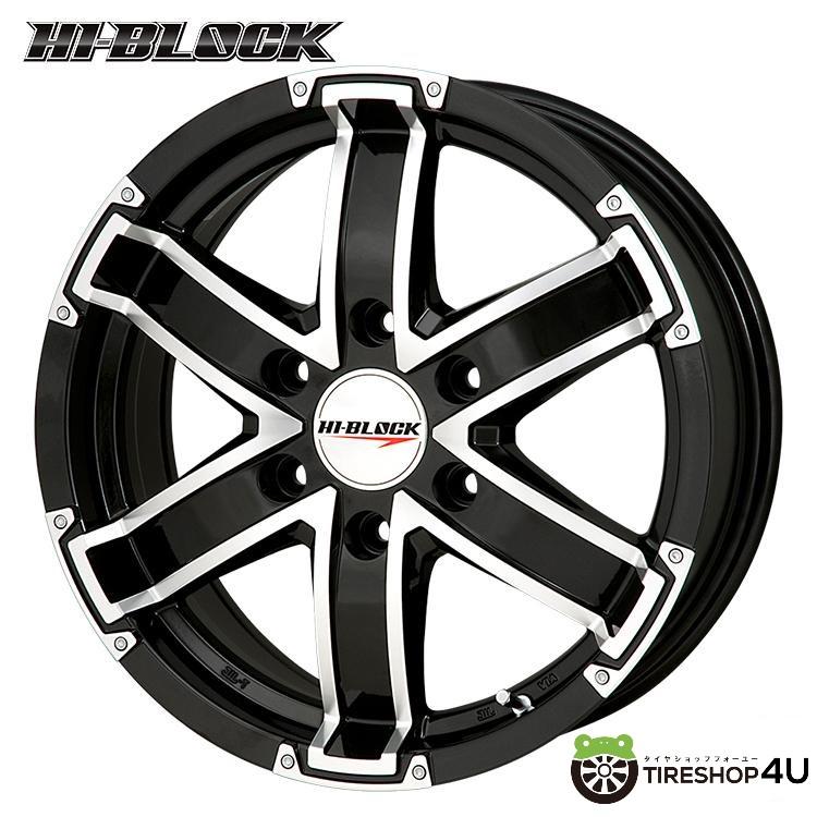 4本購入で送料無料 MONZA JAPAN HI-BLOCK 16x6.5J 6/139.7 +38 B/P ブラック/ポリッシュ 新品ホイール1本価格