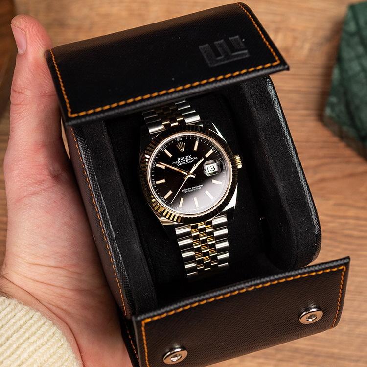 IFL Watches ウォッチロール 1本用 Saffiano Black ブラック 本革 高級