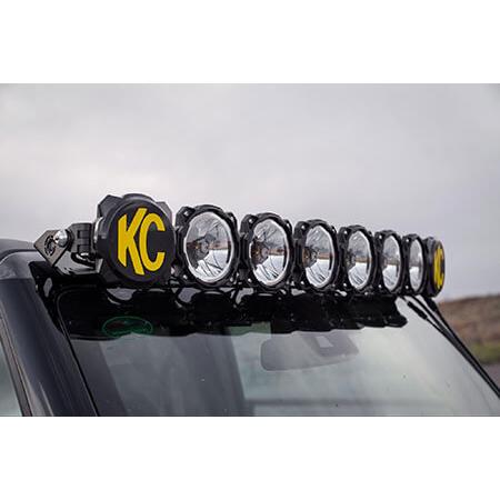 KC HiLiTES 6Pro6 GravityLight Cover - Black / Yellow KC Logo ライトカバー ロゴ ブラック × イエロー｜tireshop4u｜05