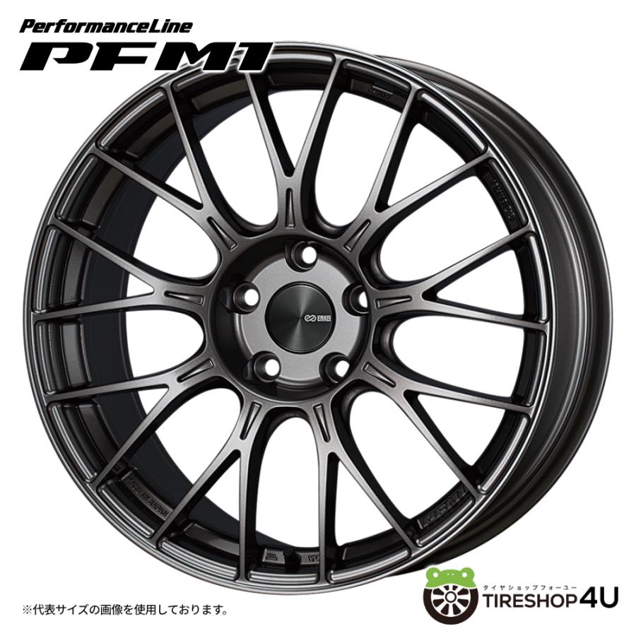 【美品】エンケイPFM1 18×8J OS45 114.3 5H 2本セット① ENKEI（エンケイ） 4本購入で送料無料 ENKEI Performance Line PFM1
