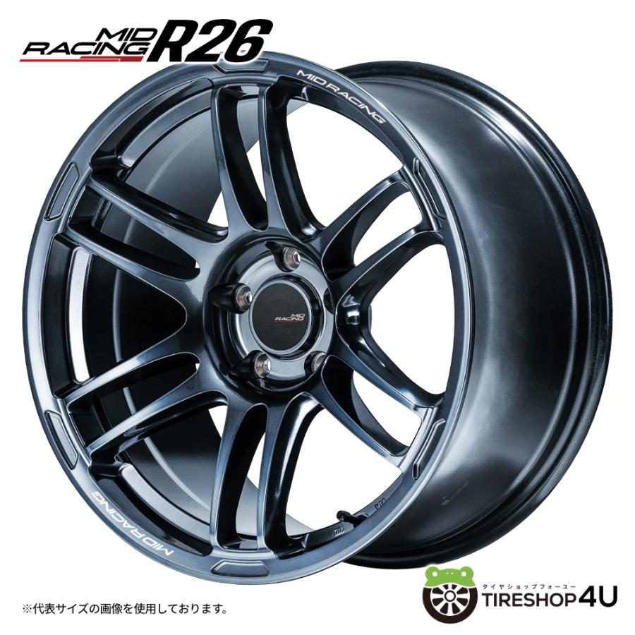 マルカサービス 4本購入で送料無料 MID Racing R26 17x7.0J 5/100 +48