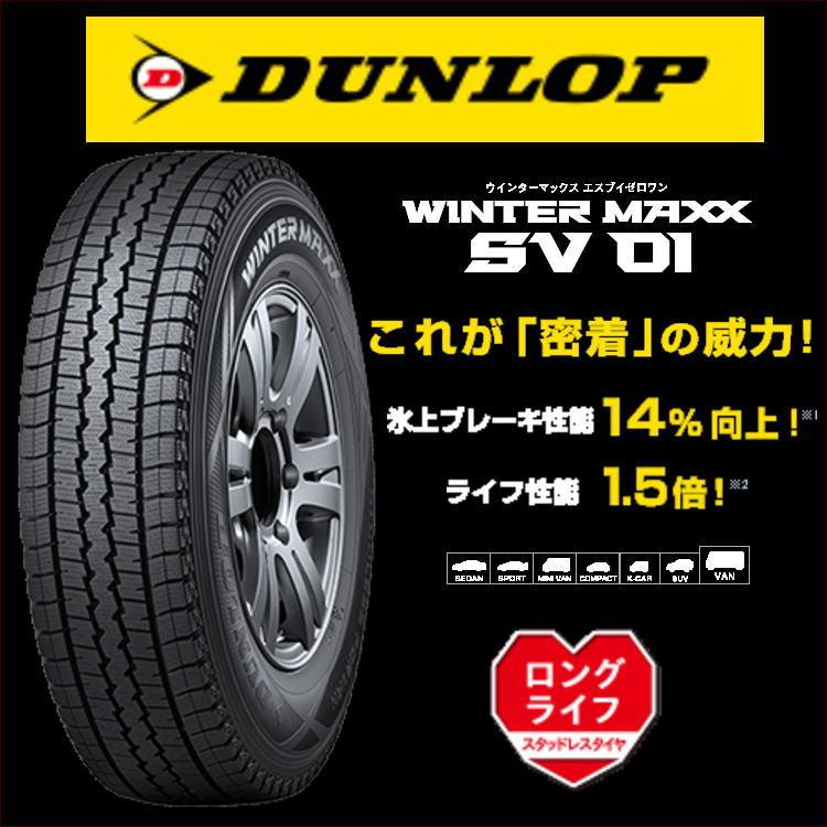 スタッドレスタイヤホイールセット NeoCarrow 12x3.5J 12/100/110/114.3 +34 SMB/CR DUNLOP SV01 145/80R12 80/78N 2023年製 新品4本セット価格｜tireshop4u｜06