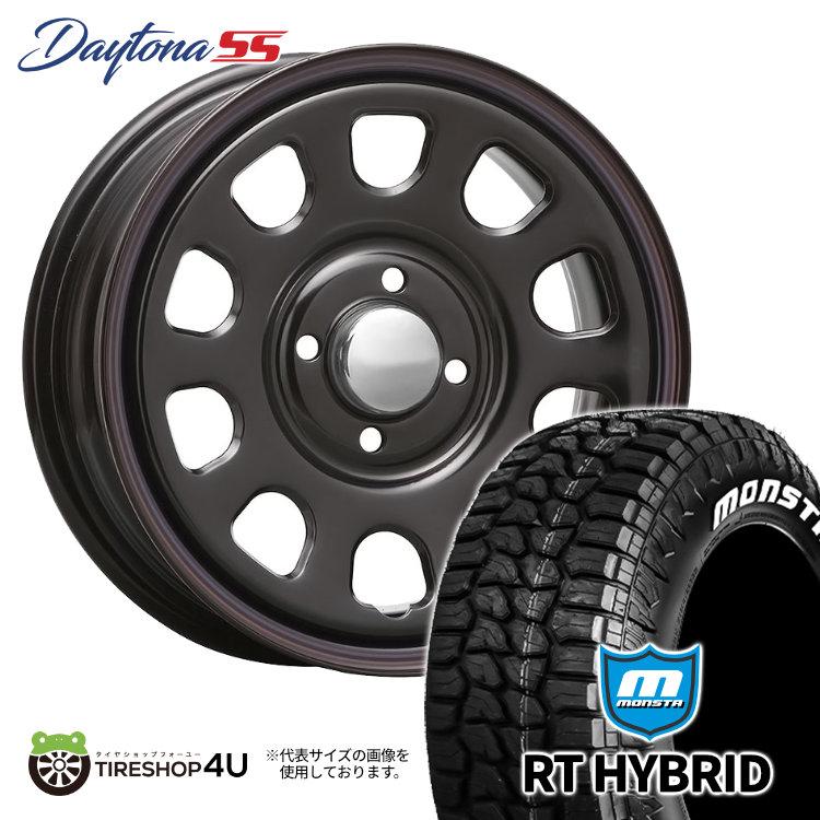 DAYTONA SS タイヤホイール4本セット 15x6.0J 4/100 +30 BLACK DAYTONA SS タイヤホイール4本セット 15x6.0J 4/100 +30 BLACK