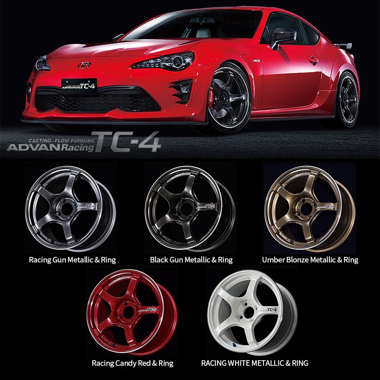 4本購入で送料無料 ADVAN Racing TC-4 18x8.5J 5/100 +45 BGR 新品 