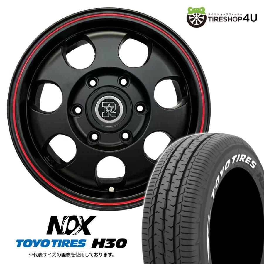 RIVAI 4本セット RIVAI NOX 15x6.0J 6/139.7 +32 MB/RED TOYO H30 195