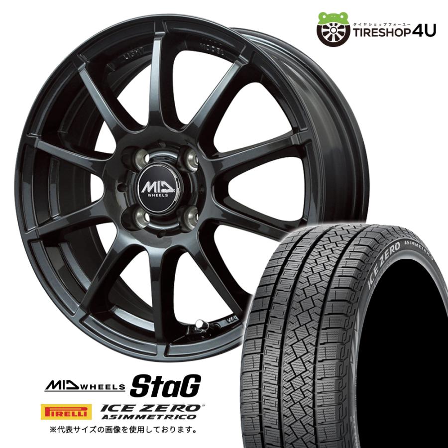 PIRELLI（ピレリ） 冬セット MID WHEELS STAG 15x5.5J 4/100 +50 SGM