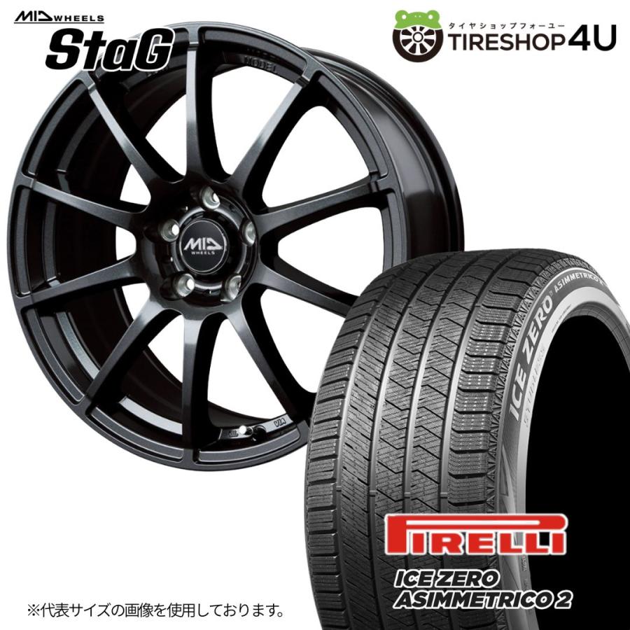 PIRELLI（ピレリ） 冬セット MID WHEELS STAG 17x7.0J 5/114.3 +38 SGM