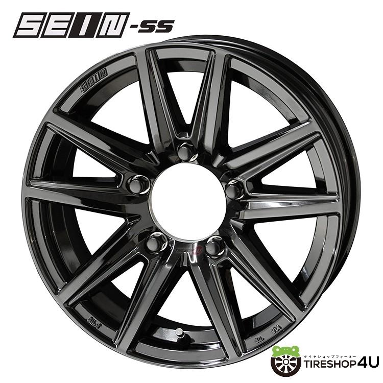 共豊 4本セット SEIN SS 16インチ 16x6.5J 5/114.3 +53 BK ソリッド 