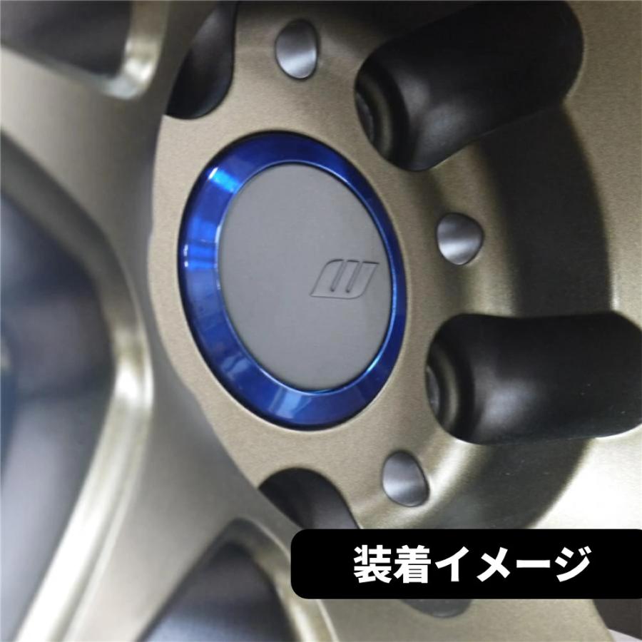 正規品 WORK エモーション センターキャップ フラットタイプ 4個セット Wブラック/ネイビーリング ワーク EMOTION FLAT TYPE_2