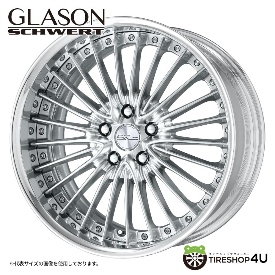 Workホイールシュバートグラソンタイヤホイール4本セット WORK 4本購入で送料無料 WORK SCHWERT GLASON 19x7.5J O disk