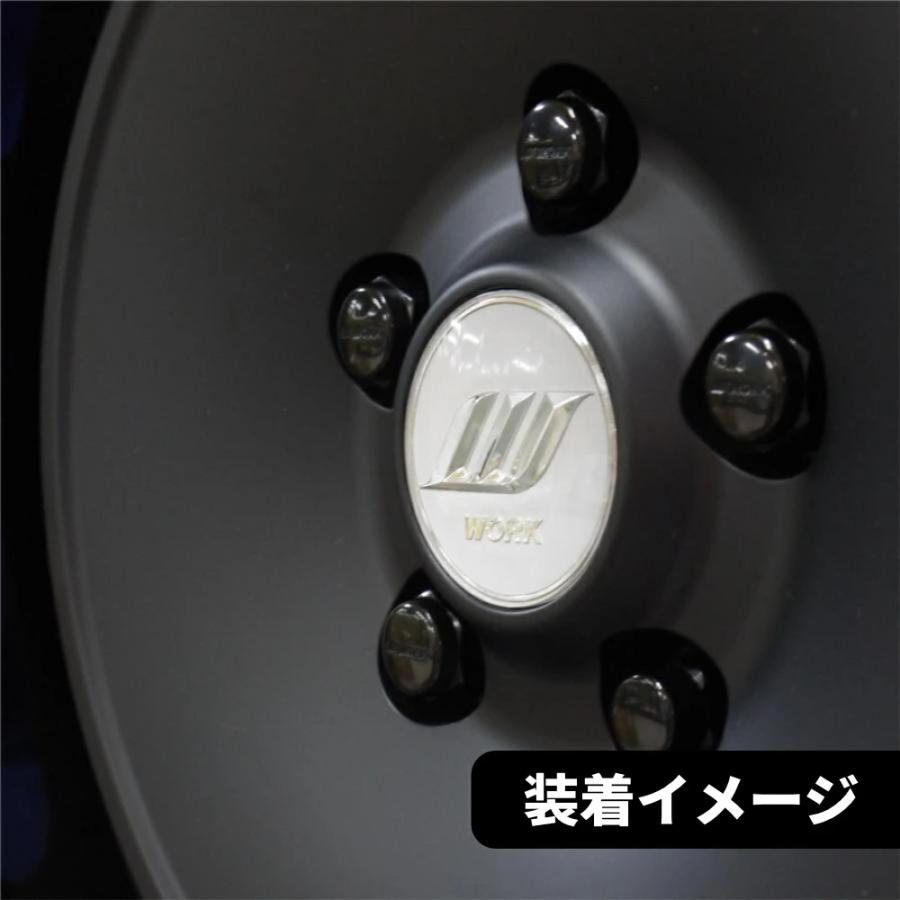WORK 正規品 センターキャップ コーポレートマーク Wエンブレム 4個 