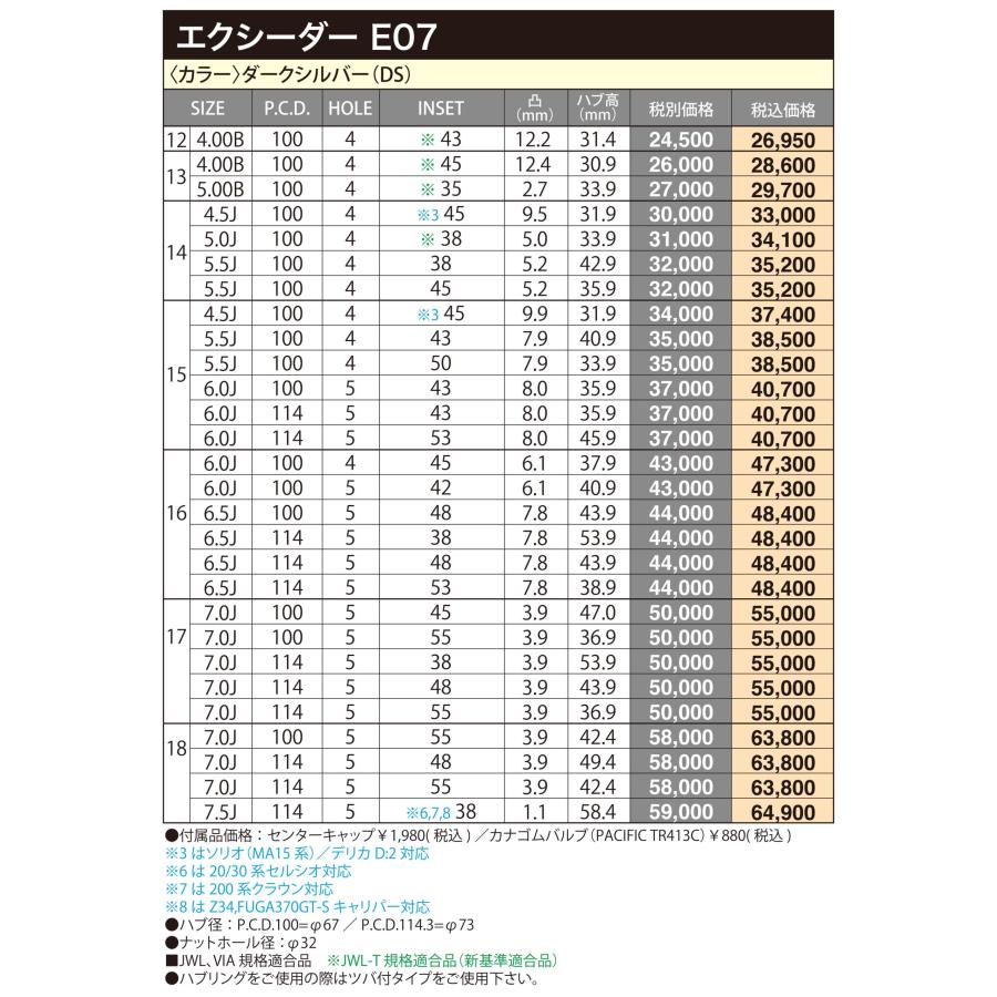 ホイールのみ 4本セット インチ ホットスタッフ  ×