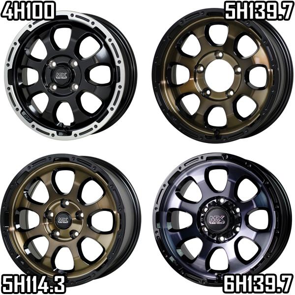 15インチ アルミホイール 4穴 100 マッドクロス グレイス 4.5J +45 