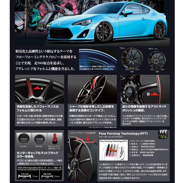 225/40R18 86 スバル BRZ MICHELIN クロススピード RS9 18インチ 8.5J +45 5H100P オールシーズンタイヤ ホイールセット 4本｜tireshop｜03