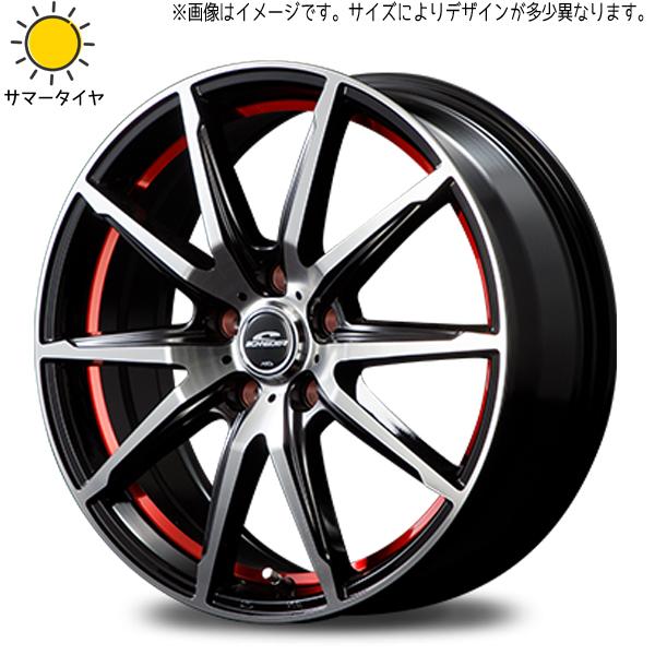 引取限定★プリウス等、スバル系に18インチPCD100 225/40ZR18★ シュナイダー プリウスα ジェイド SAI 225/40R18 ホイールセット