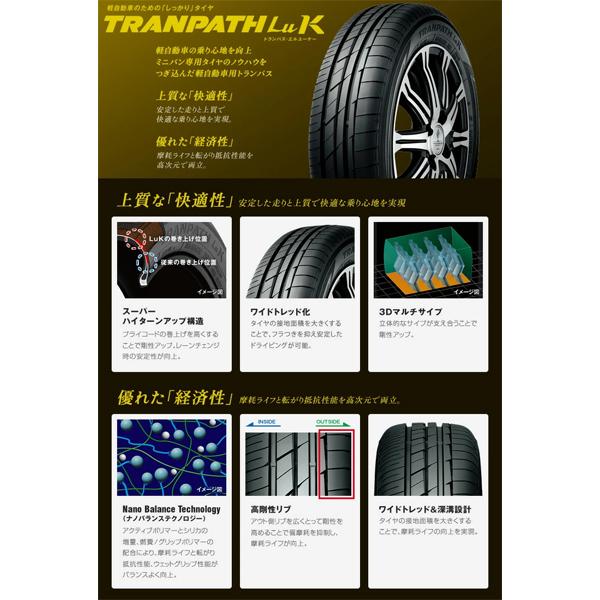 165/65R13 サマータイヤホイールセット アトレー etc (TOYO TRANPATH LUK & XTREME-J XJ07 4穴 100)｜tireshop｜04