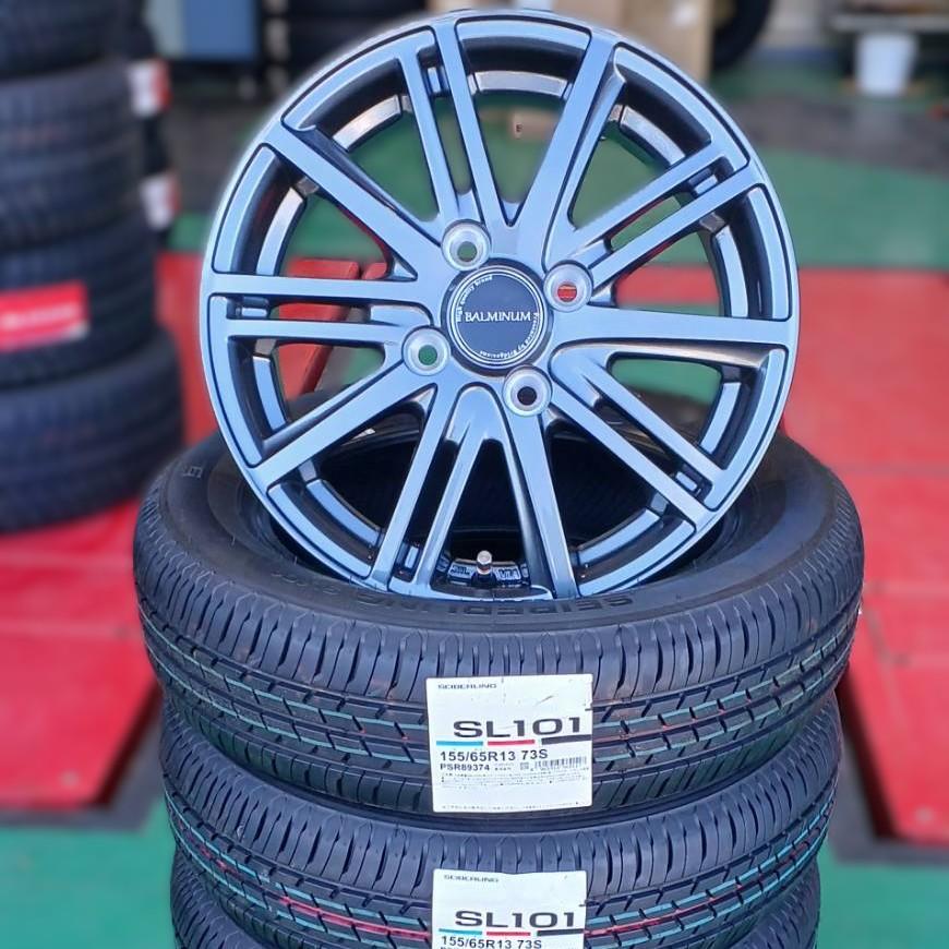 BRIDGESTONE（ブリヂストン） 155/65R13 73S サマータイヤ ＆ ガンメタ 