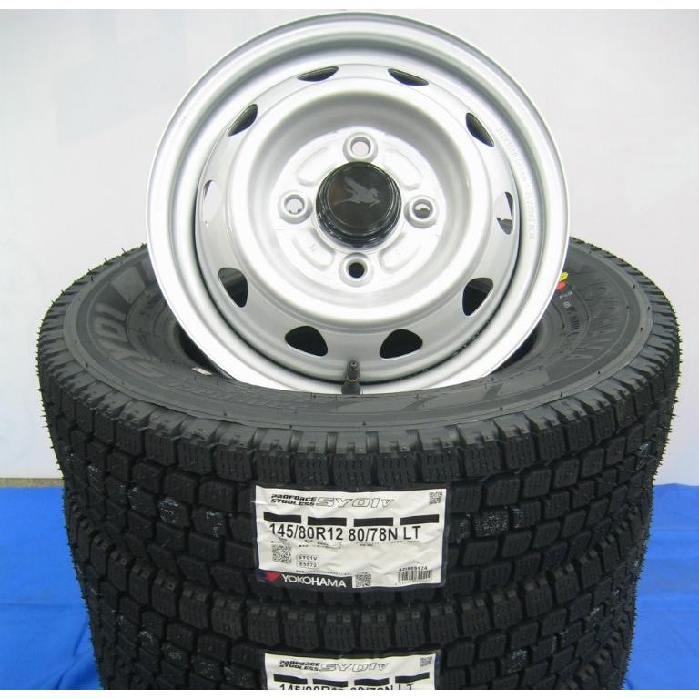 軽トラ 軽バン用 ヨコハマ スタッドレス タイヤ SY01V 145/80R12 LT 80