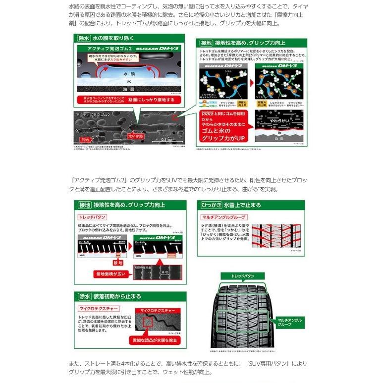 ブリヂストン スタッドレスタイヤ  BLIZZAK DMV3  235/60R18 107Q XL  ブリザック DM-V3 BRIDGESTONE｜tirestageshounan｜03