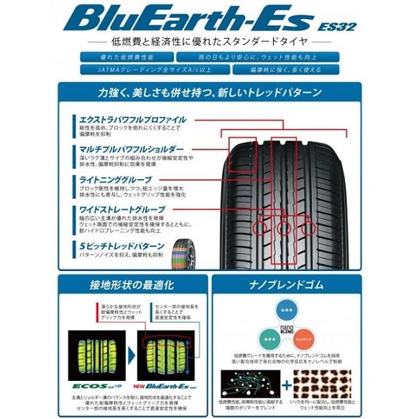 ヨコハマ BluEarth-Es ES32 165/65R14 79S ブルーアースイーエスES32（タイヤのみ1本価格）｜tirestageshounan｜03