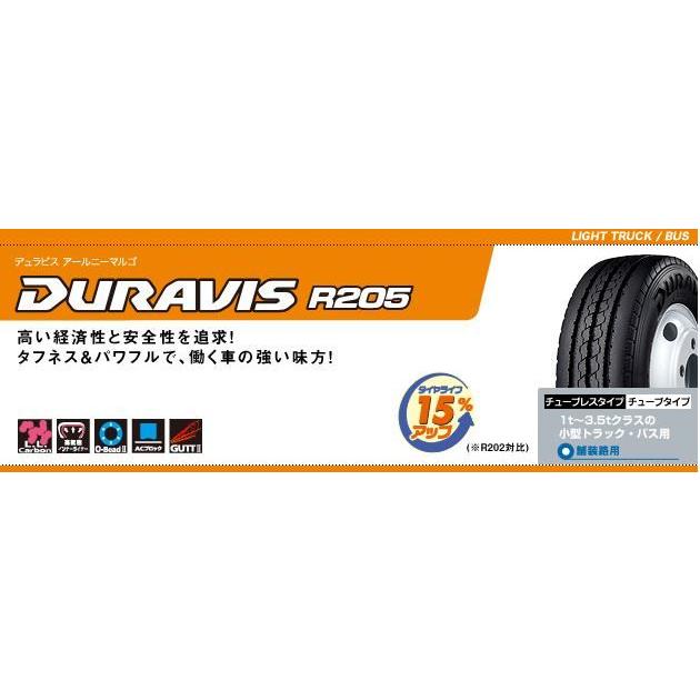 215/60R15.5 110/108L BRIDGESTONE ブリヂストン DURAVIS R205 チューブレス【小・中型トラック用タイヤ】