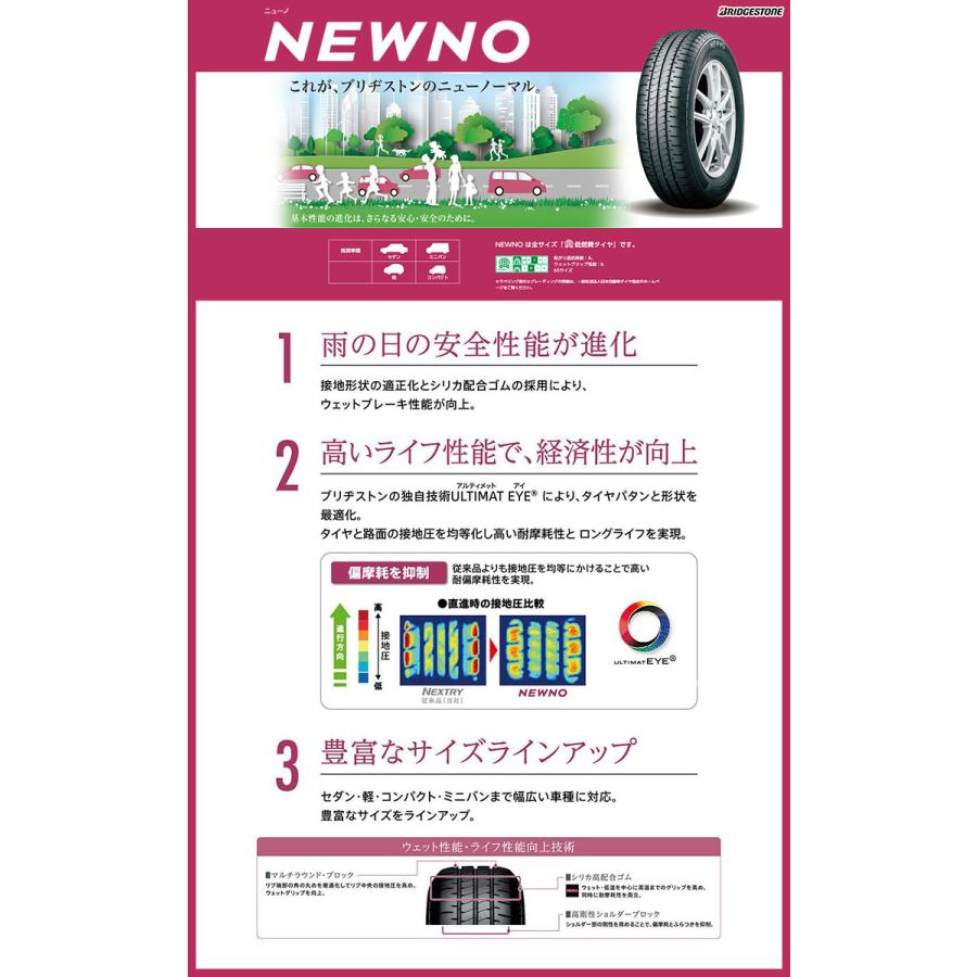 BRIDGESTONE 165/55R15 75V ブリヂストン NEWNO ニューノ 夏 BRIDGESTONE 165/55R15 75V ブリヂストン NEWNO ニューノ 夏