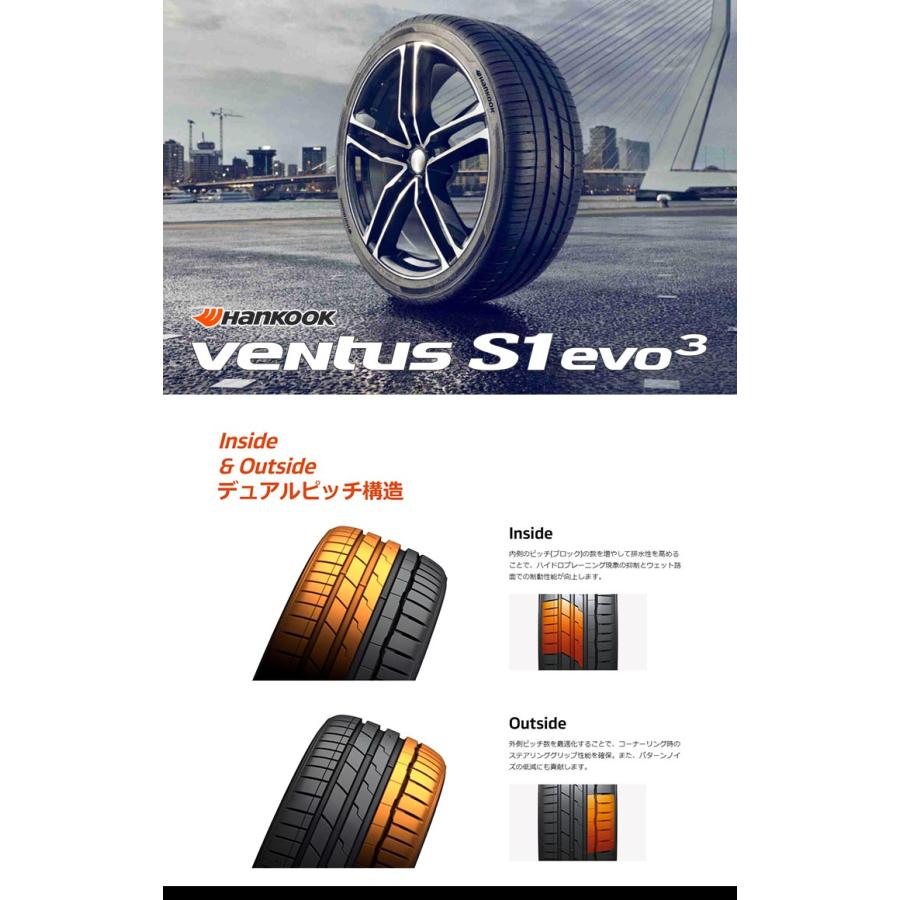 225/35R20 90Y XL HANKOOK Ventus S1 evo3 K127 RMP-050F CUTGRAPHITE サマータイヤ ホイール4本セット｜tireworldkan｜02