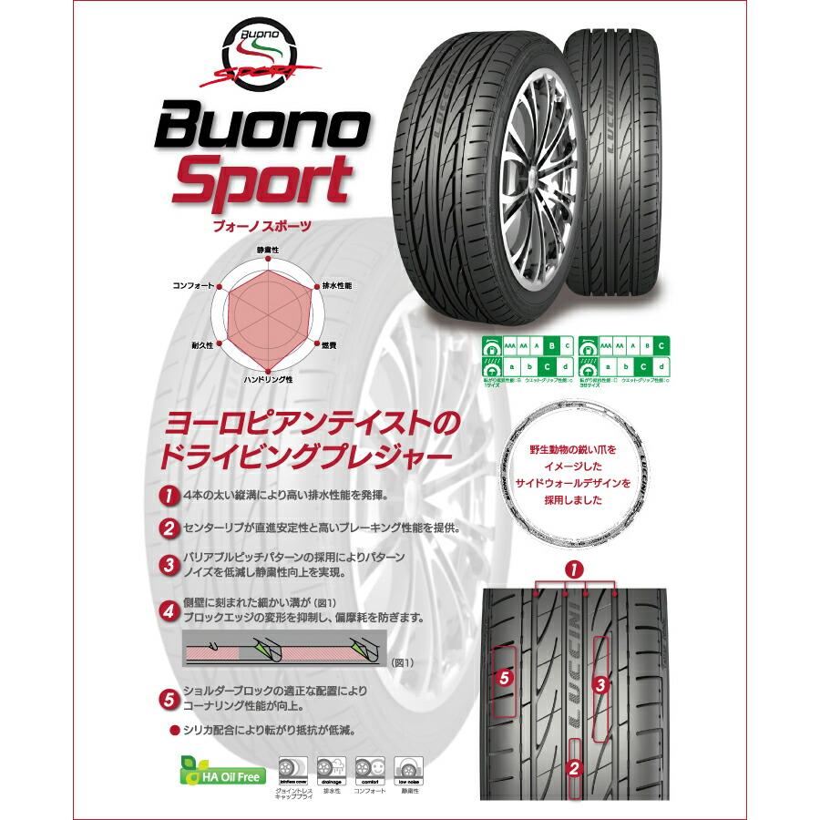 225/45R17 94W XL ルッチーニ Buono Sport CEREBRO FT05 サマータイヤホイール4本セット｜tireworldkan｜02