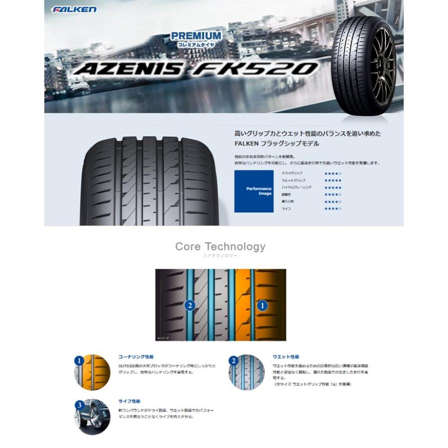 FALKEN(タイヤ) 275/35R19 100Y XL ファルケン AZENIS FK520 FALKEN(タイヤ) 275/35R19 100Y XL ファルケン AZENIS FK520
