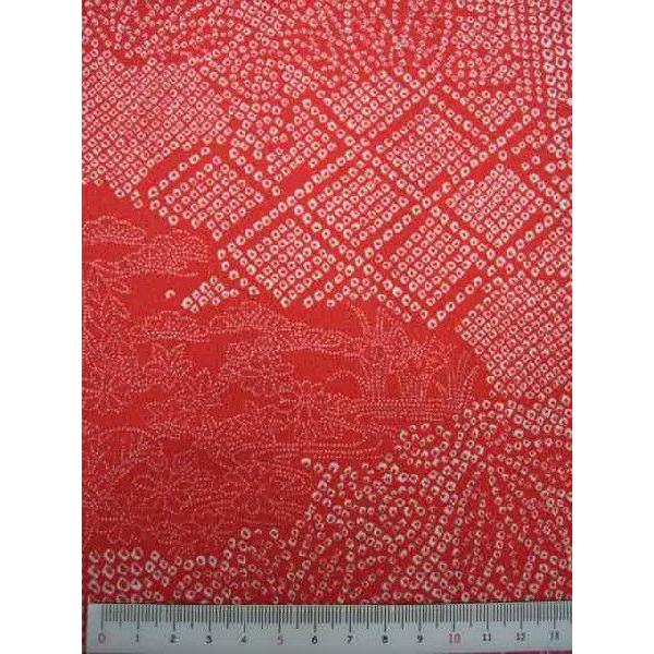 正絹ちりめん生地 単色柄 鮫小紋入り総絞り柄 赤系 31cmx50cm 縮緬細工に最適な絹生地 9014 06 正絹ちりめん はやみず 通販 Yahoo ショッピング