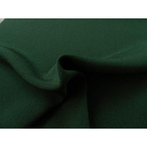 正絹ちりめん生地 無地 黒緑（緑系）115 (約31cmx50cm) お細工物に最適