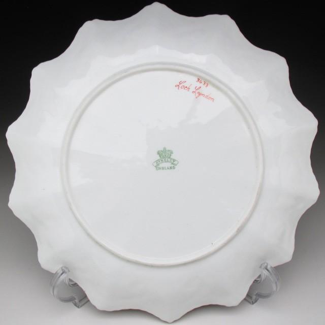 エインズレイ 金彩ジュール自然風景絵 プレート 22cm アンティーク 