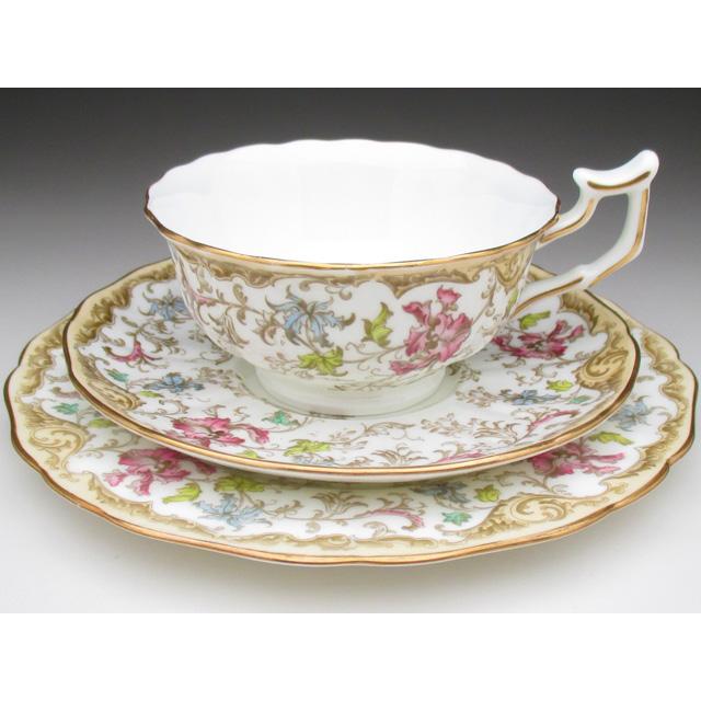 コウルドン トリオ リボン トリオ カップ プレート アンティーク コウルドン トリオ リボン トリオ カップ プレート アンティーク