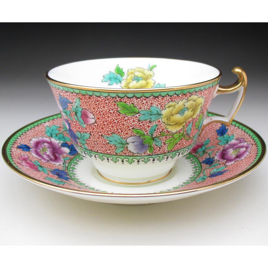 コウルドン 金彩花絵 カップ＆ソーサー アンティーク 1905年