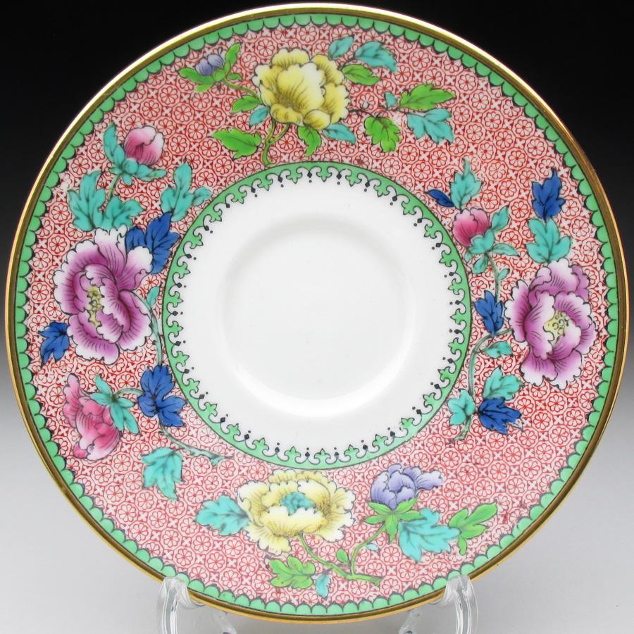 コウルドン 金彩花絵 カップ＆ソーサー アンティーク 1905年