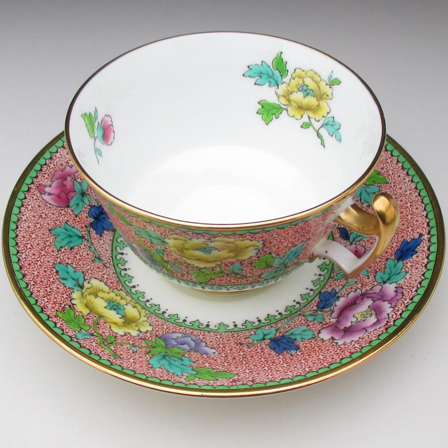 コウルドン 金彩花絵 カップ＆ソーサー アンティーク 1905年