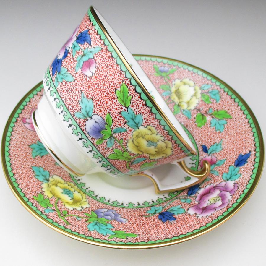 コウルドン 金彩花絵 カップ＆ソーサー アンティーク 1905年