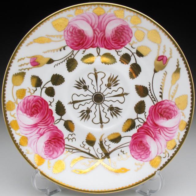 コープランド 金彩連薔薇絵 カップ＆ソーサー アンティーク 1900年 