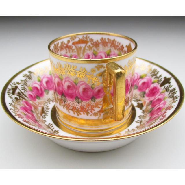 コープランド 金彩連薔薇文 カップ＆ソーサー アンティーク 1900年 (b