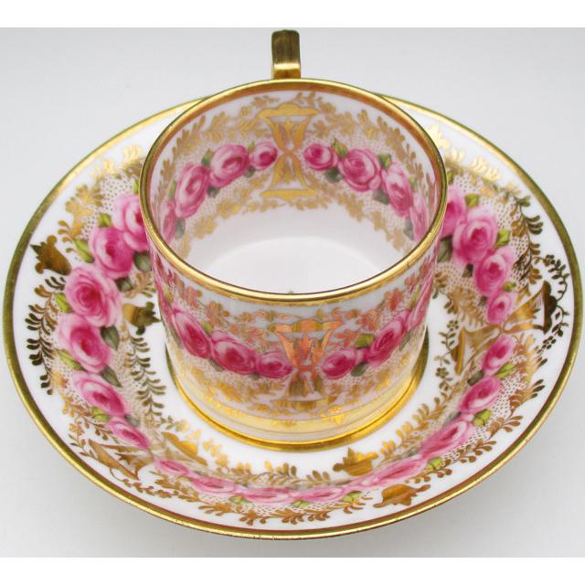 コープランド 金彩連薔薇文 カップ＆ソーサー アンティーク 1900年 (c 
