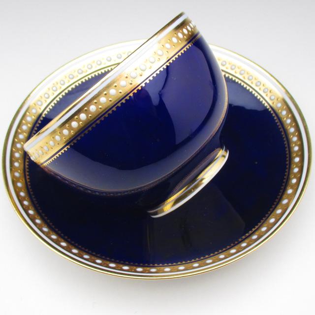 コープランド コバルト金彩ジュール カップ＆ソーサー アンティーク 1900年 (b)_6