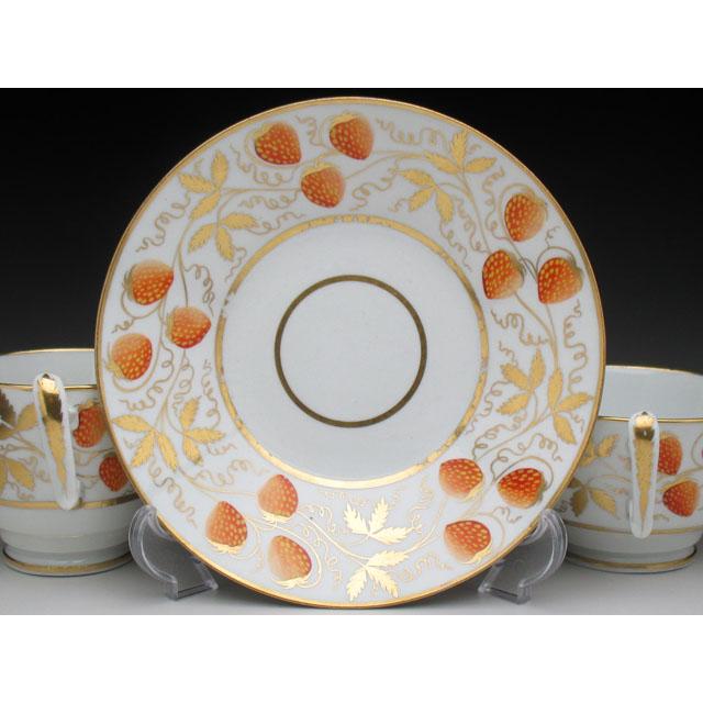 WEDGWOOD コールポート 金彩苺文 ティー＆コーヒーカップ＆ソーサー 