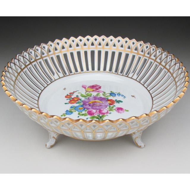 4042698 ドレスデン絵皿、透かし金彩 ヴィンテージ 美品 ハンドペイント 4042698 ドレスデン絵皿、透かし金彩 ヴィンテージ 美品 ハンド