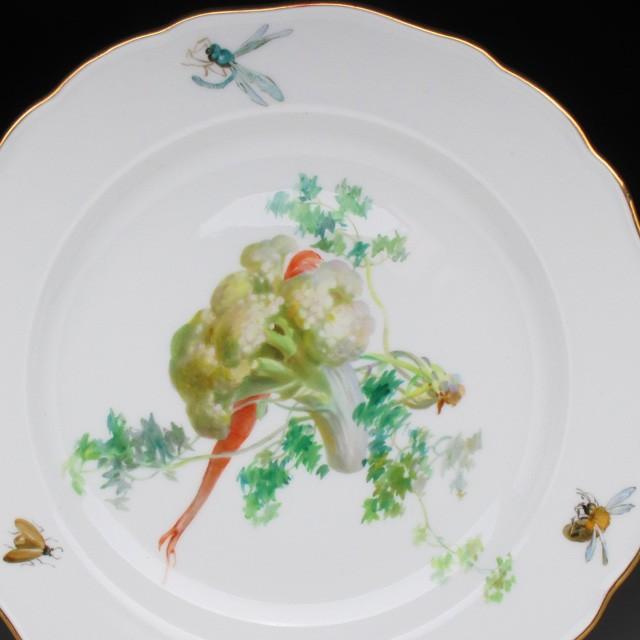 マイセン 野菜絵 プレート 25cm アンティーク 19世紀 一級品｜tirunhausu｜02