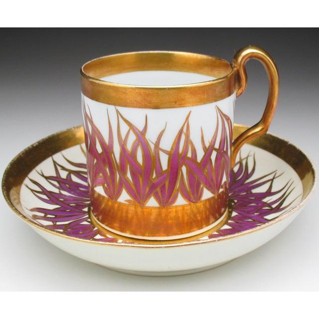 MINTON ミントン 金彩草文 カップ&ソーサー アンティーク 19 MINTON ミントン 金彩草文 カップ&ソーサー アンティーク 19