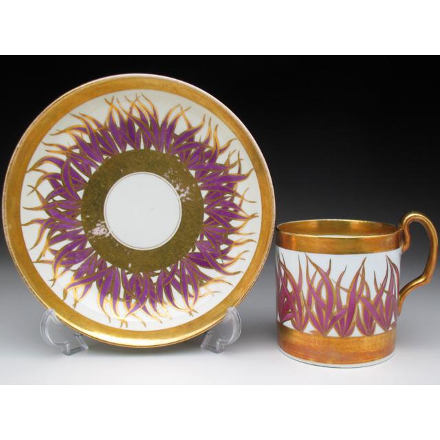 MINTON ミントン 金彩草文 カップ&ソーサー アンティーク 19 MINTON ミントン 金彩草文 カップ&ソーサー アンティーク 19