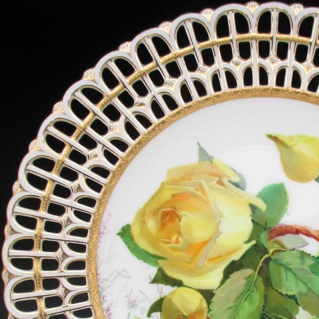 MINTON ミントン 金彩薔薇絵 プレート 23cm 1882年 アンティーク
