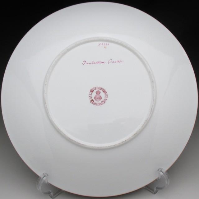 ミントン コバルト金彩古城風景絵 プレート 24cm アンティーク 1873年 