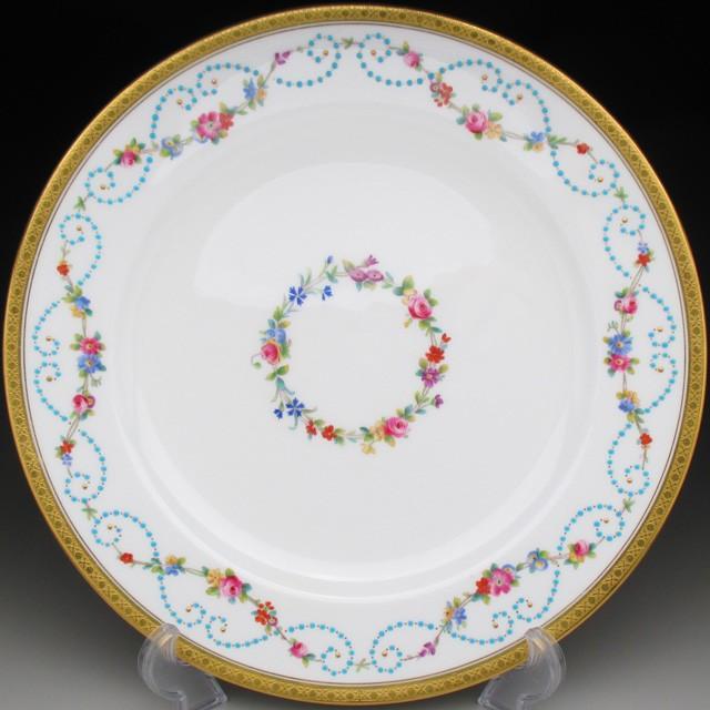 ミントン 金彩ジュール花綱文 プレート 26cm アンティーク 1891年  