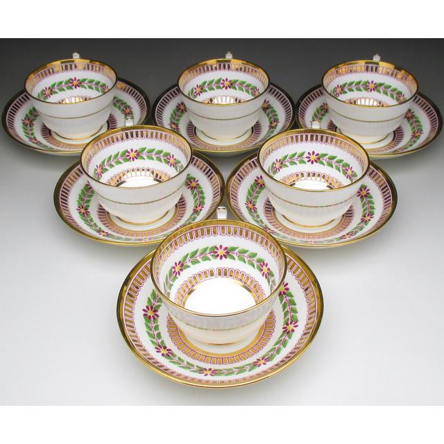 MINTON ミントン 金彩花綱文 カップ&ソーサー 6客セット MINTON ミントン 金彩花綱文 カップ&ソーサー 6客セット